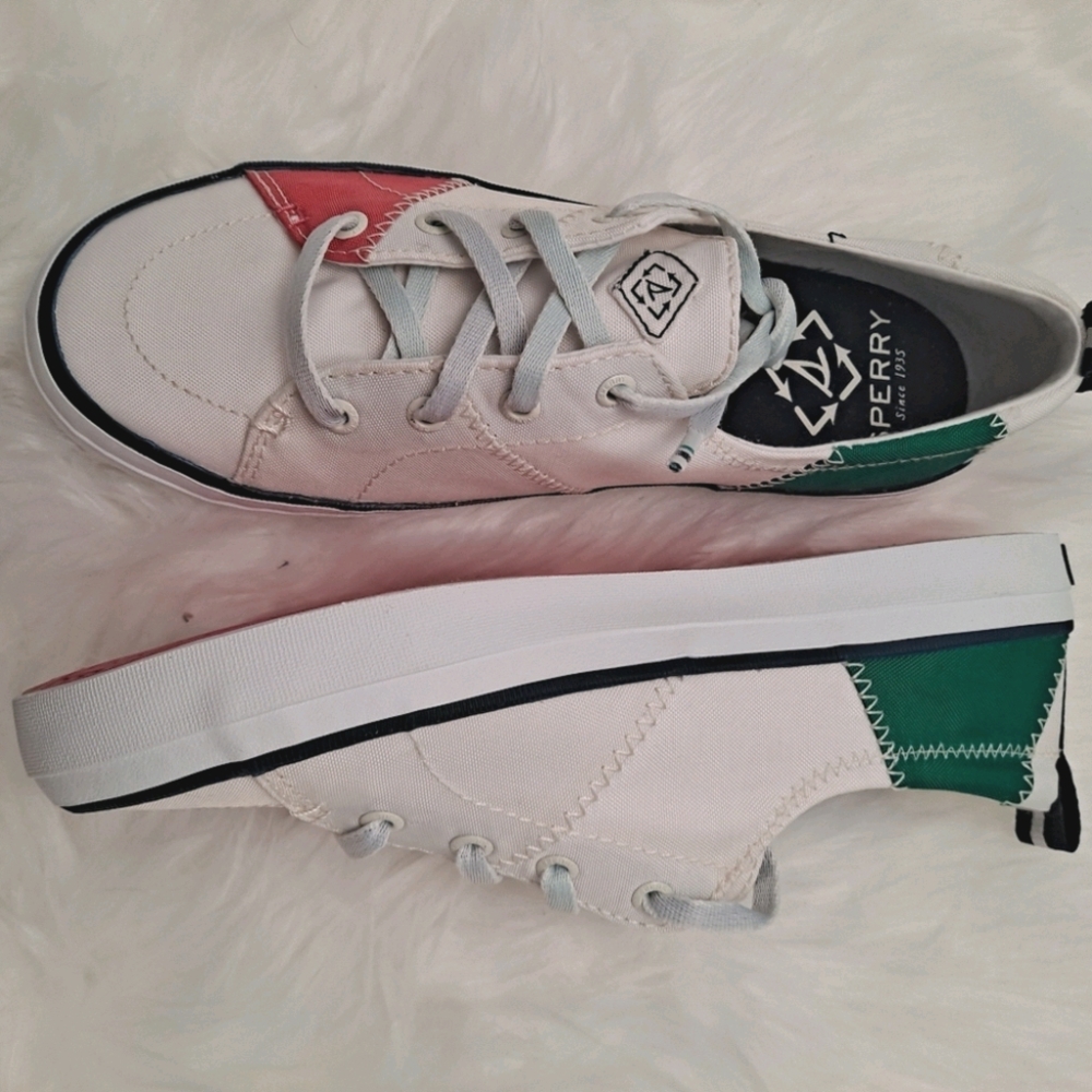 NWOT Sperry Crest Vibe BY white/Pink/gray sz 7.5